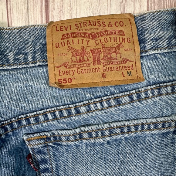 Women’s Vintage 90s Y2K Levi’s 550‎ USA 100% Cotton Relaxed Fit Denim Jeans 16M - Picture 6 of 9